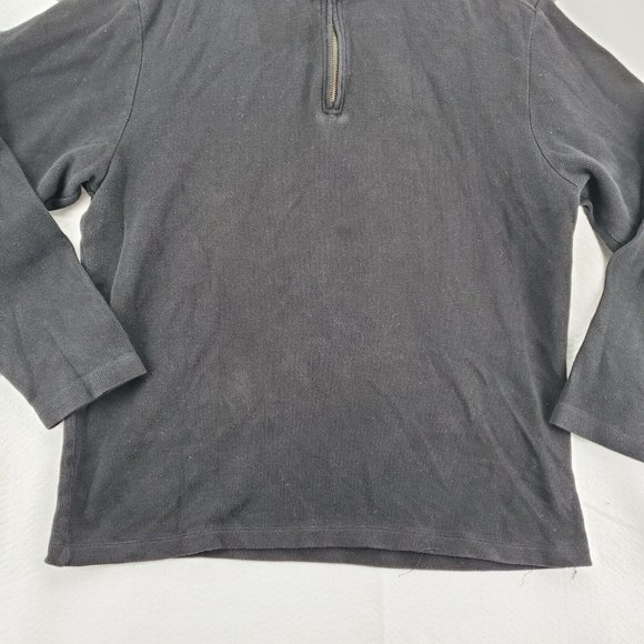 OLD NAVY Sweater Men's Long Sleeve 1/4 Zip Knit Pullover Black Large - Picture 3 of 11
